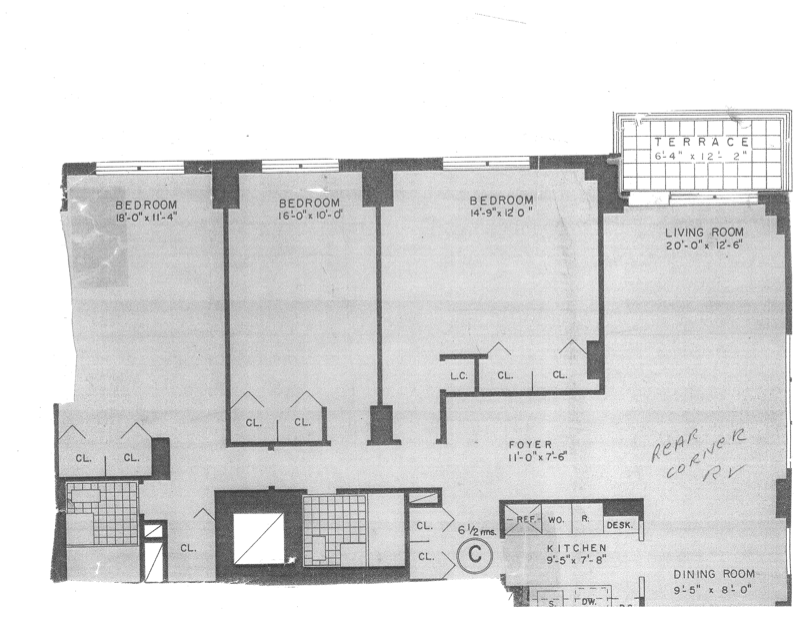 Floorplan for 3671 Hudson Manor Terrace, 18C