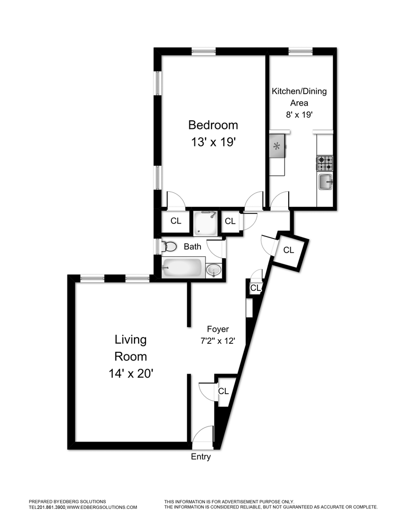 Floorplan for 111 -15 75th Avenue, 1D