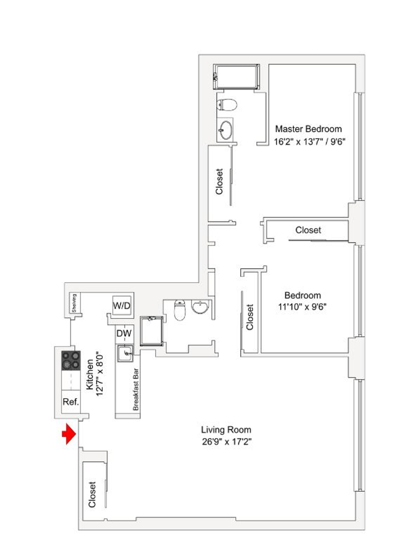 Floorplan for 386 Columbus Avenue