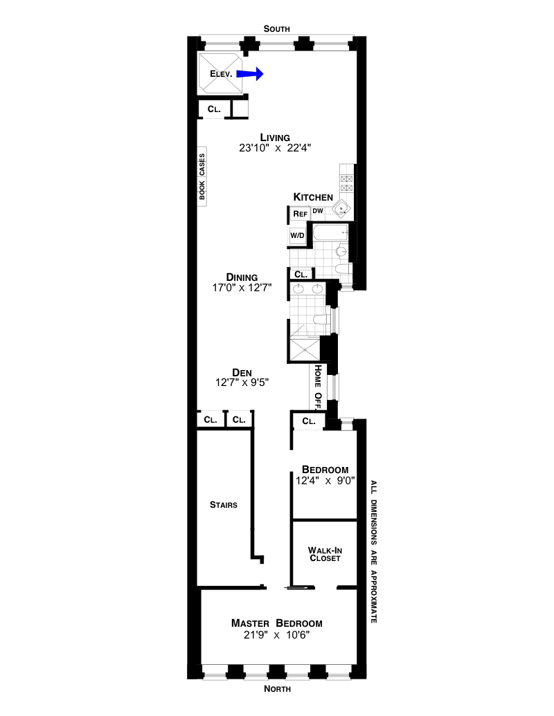 Floorplan for Classic Top Floor Loft