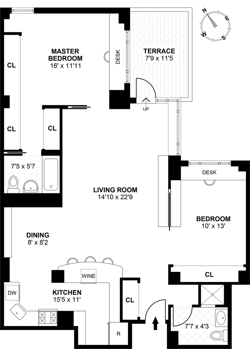 Floorplan for 60 Sutton Place South, 9JS