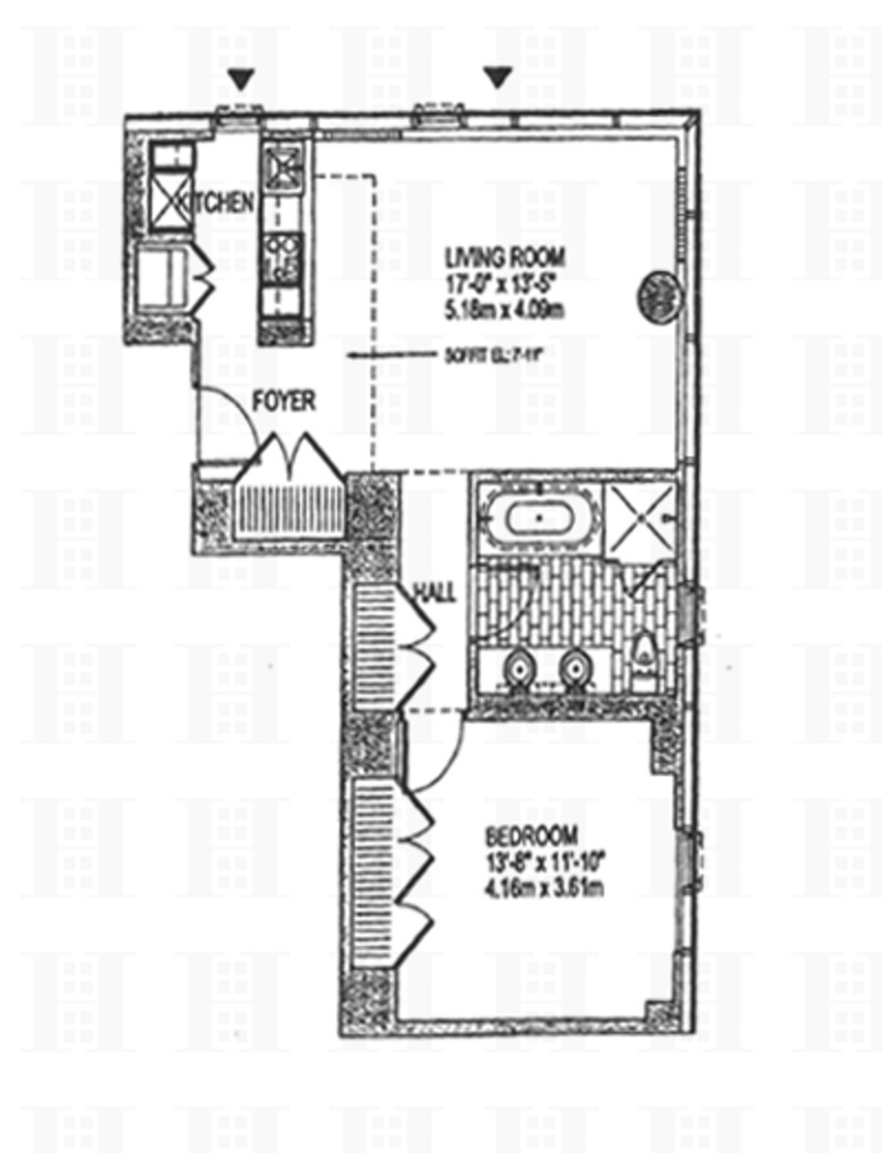 Floorplan for 18 West 48th Street, 23C