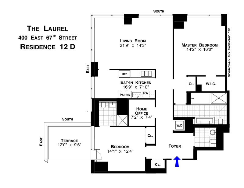 Floorplan for 400 East 67th Street, 12D