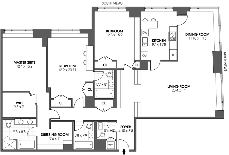 Floorplan for 220 Riverside Boulevard