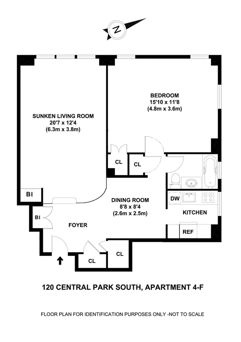 Floorplan for 120 Central Park South, 4F