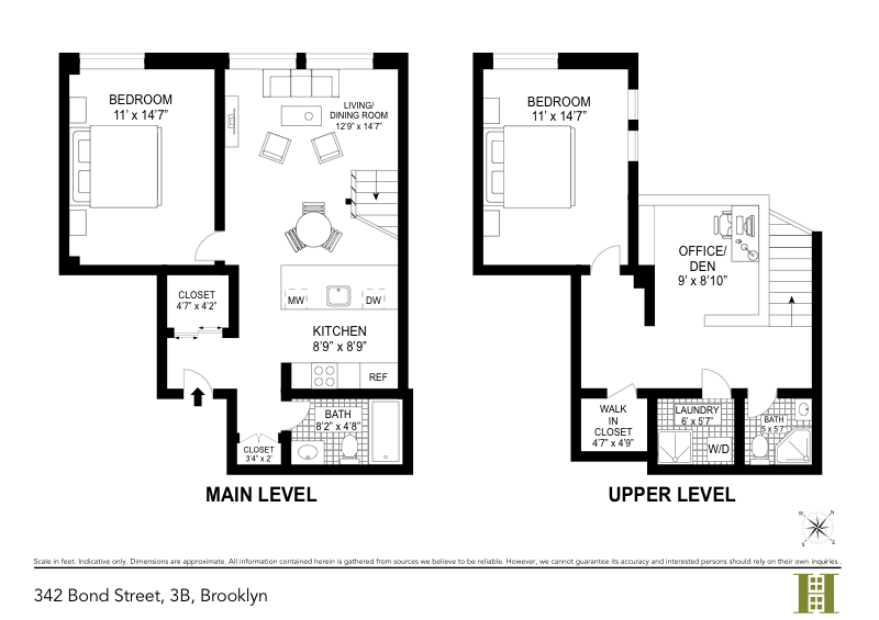 Floorplan for 342 Bond Street, 3B