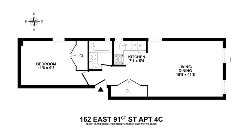 Floorplan for 162 East 91st Street, 4C