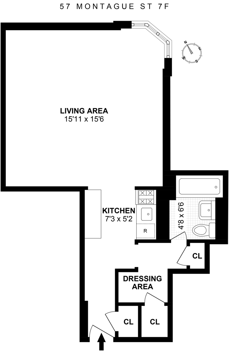 Floorplan for 57 Montague Street, 7F