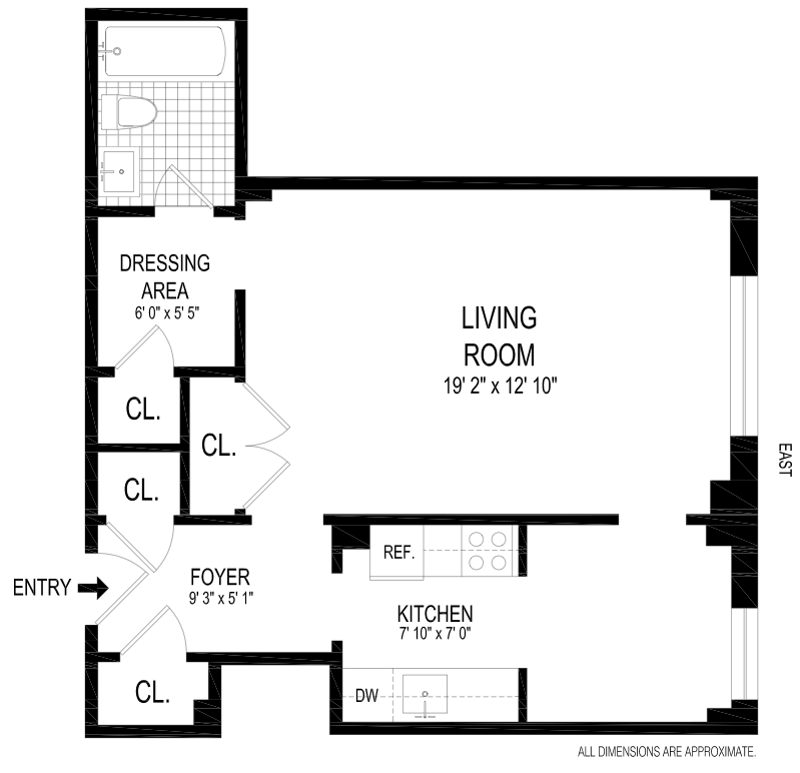 Floorplan for 56 Seventh Avenue, 6L