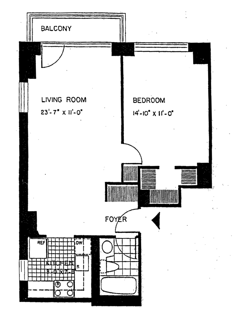 Floorplan for 236 East 47th Street, 32B
