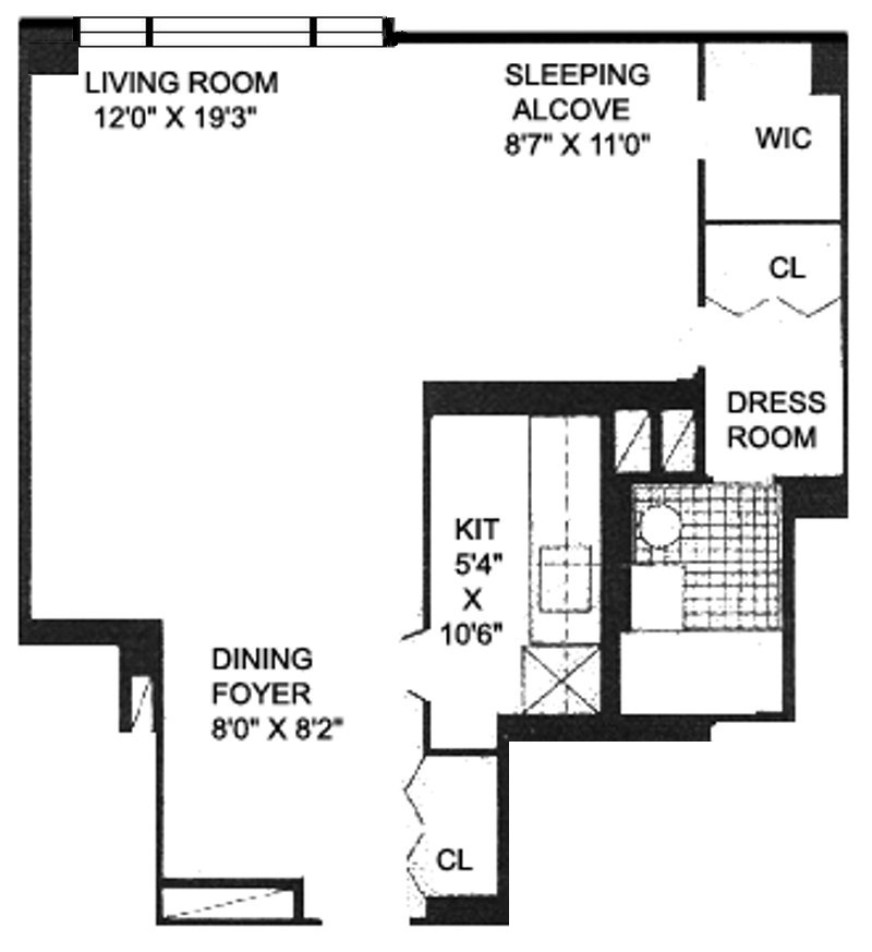Floorplan for 165 West 66th Street, 21H