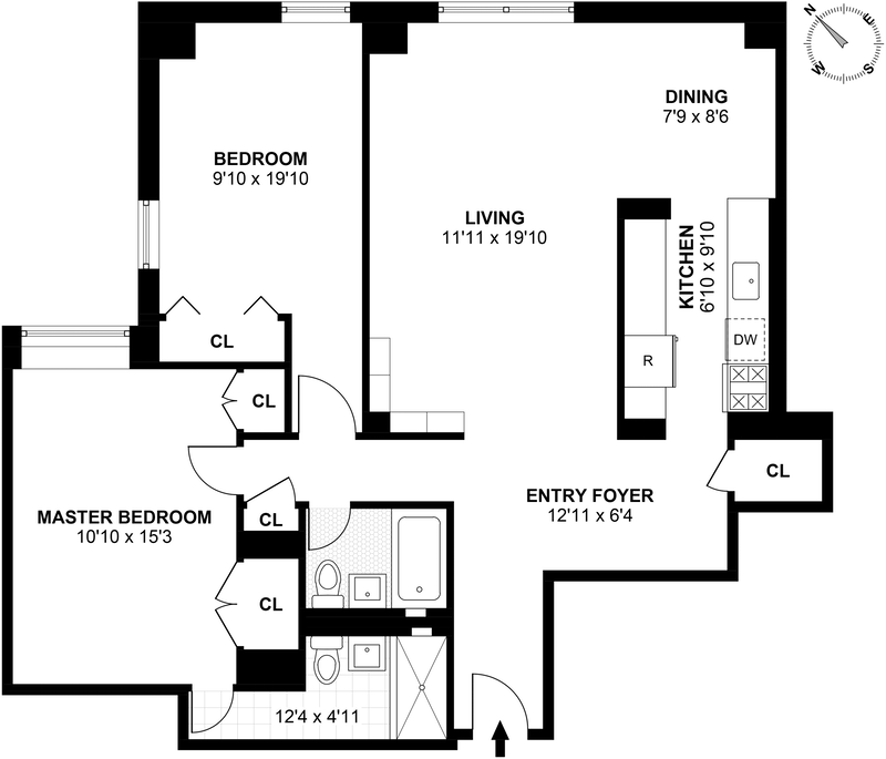 Floorplan for 175 Willoughby Street, 7M