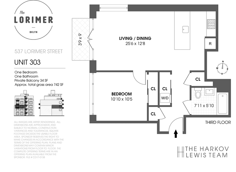 Floorplan for 537 Lorimer Street, 303