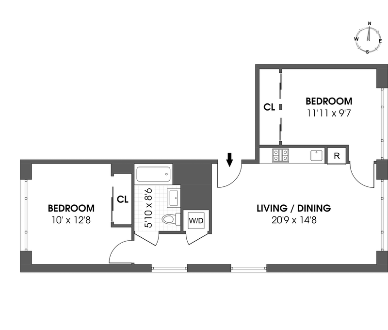 Floorplan for 537 Lorimer Street, 201