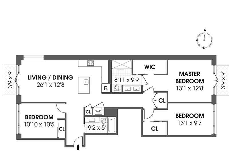 Floorplan for 537 Lorimer Street, 401