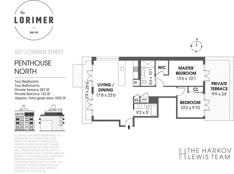 Floorplan for 537 Lorimer Street, PHNORTH