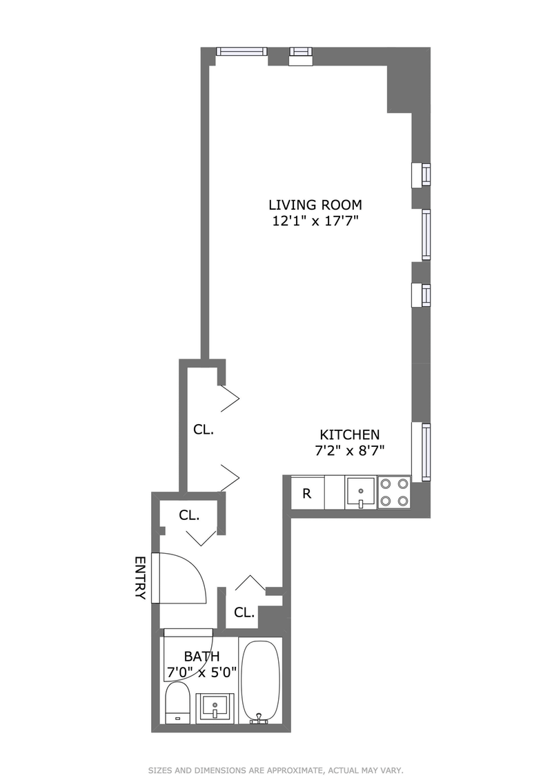 Floorplan for 160 Bleecker Street, 3KW