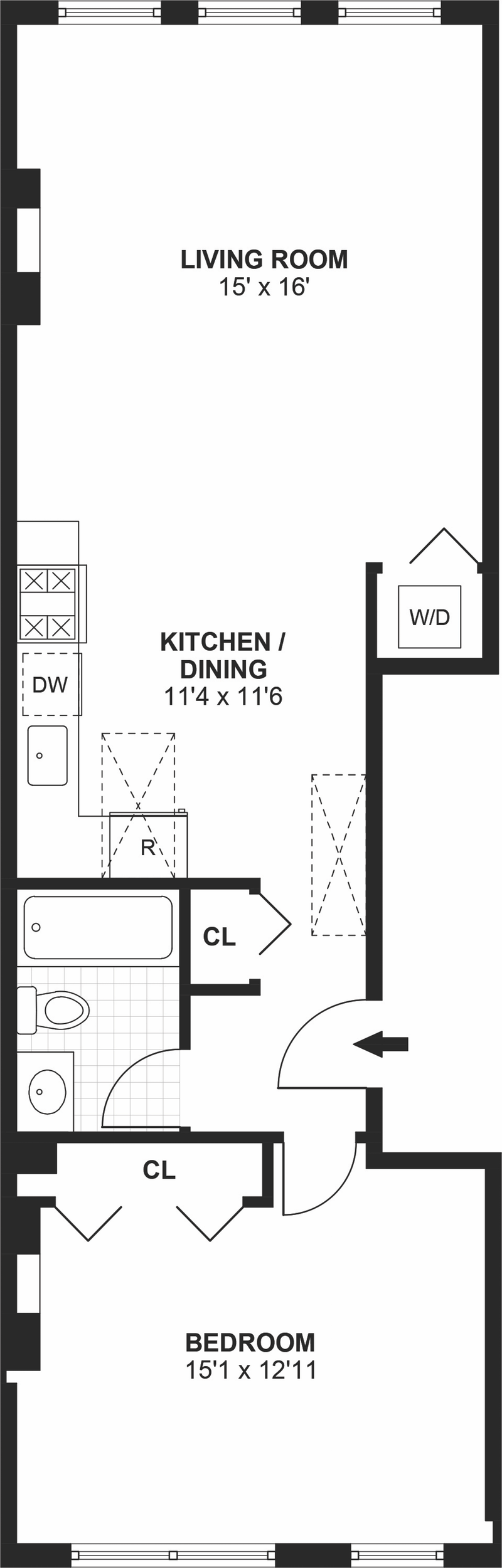 Floorplan for 533 West 149th Street, 4