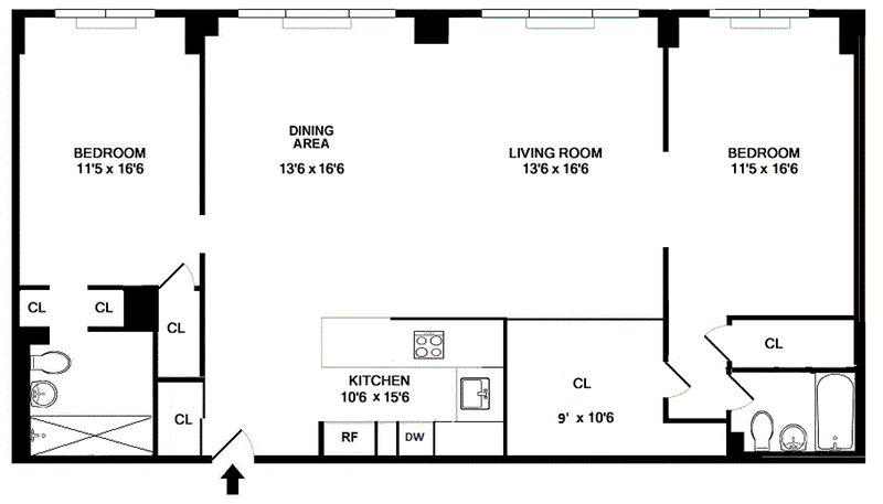 Floorplan for 201 East 25th Street, 11FG