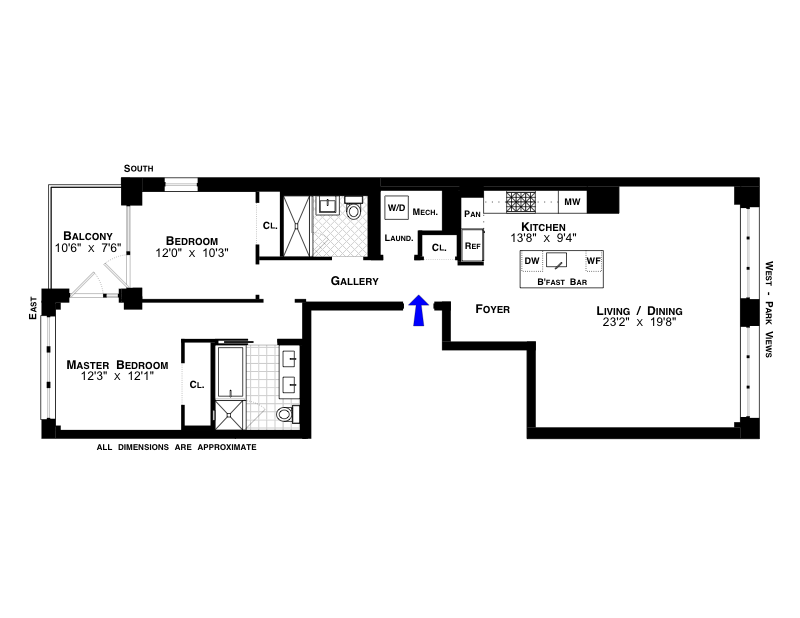 Floorplan for 204 Forsyth Street, 5S