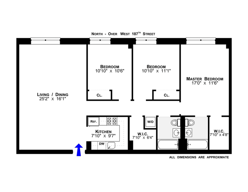 Floorplan for 736 West 187th Street, 303