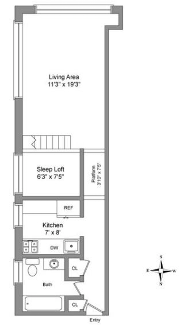 Floorplan for 310 East 23rd Street, 12E