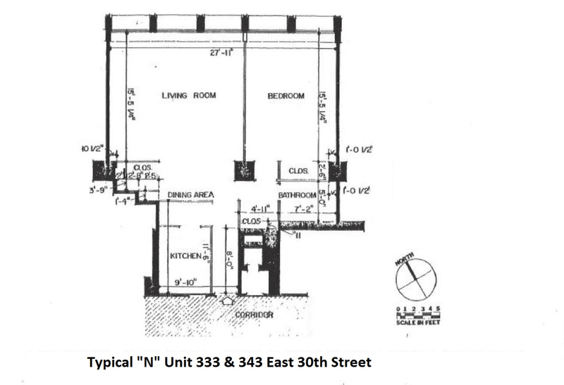 Floorplan for 333 East 30th Street, 2N