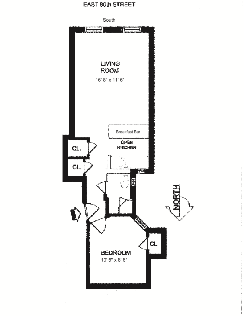 Floorplan for 415 East 80th Street, 4R