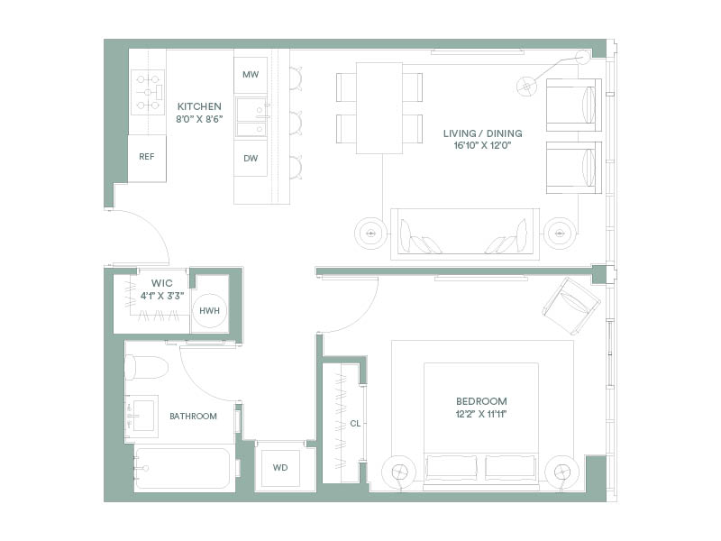 Floorplan for 2218 Jackson Avenue, 318
