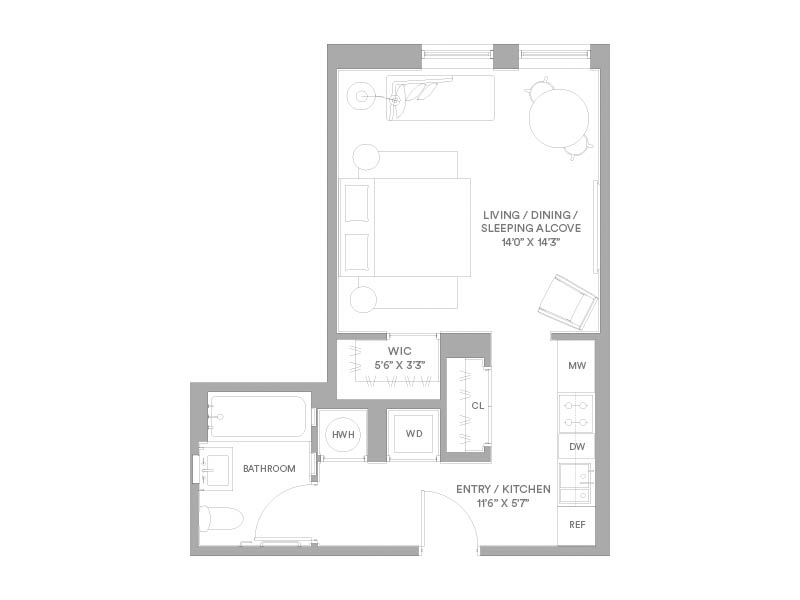 Floorplan for 2218 Jackson Avenue, 304