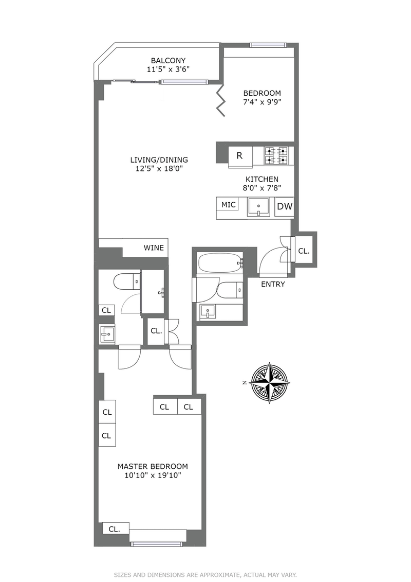 Floorplan for 50 Lexington Avenue, 12C