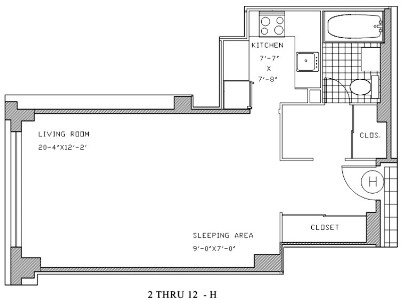Floorplan for East 87th Street