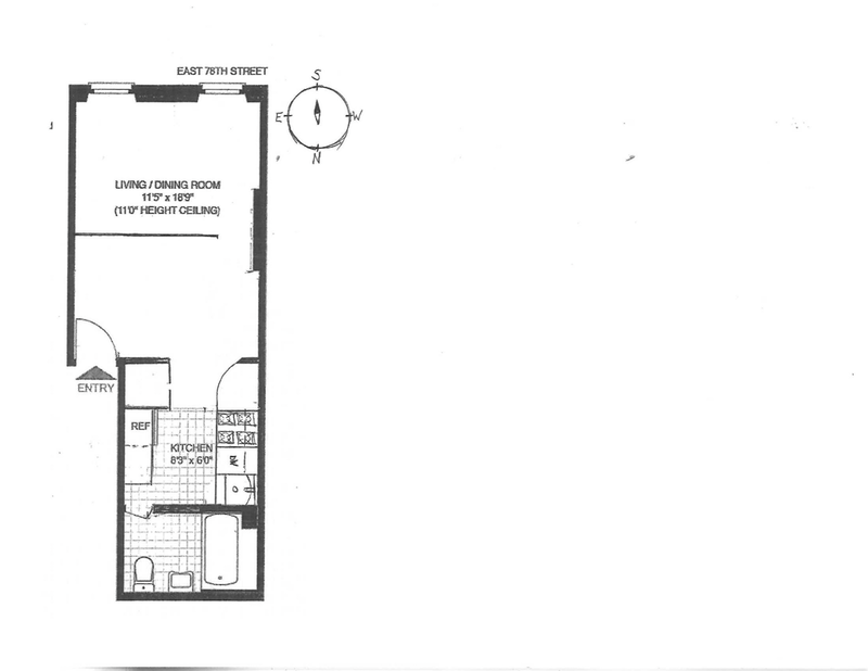 Floorplan for 419 East 78th Street, 2A