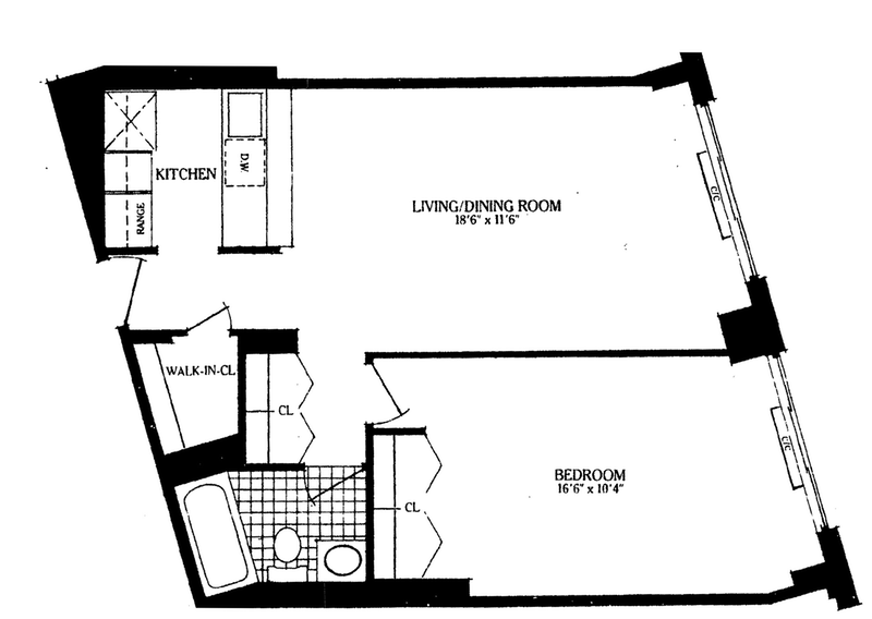 Floorplan for 5 East 22nd Street, 21G