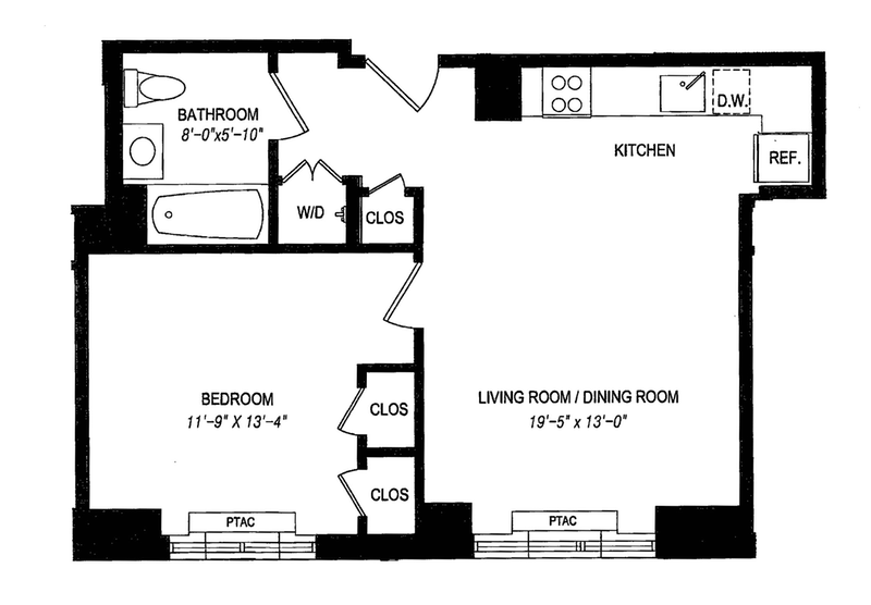 Floorplan for 321 West 110th Street, 5C