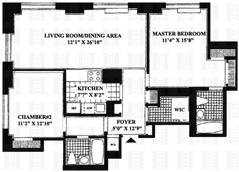 Floorplan for 360 East 88th Street, 27B