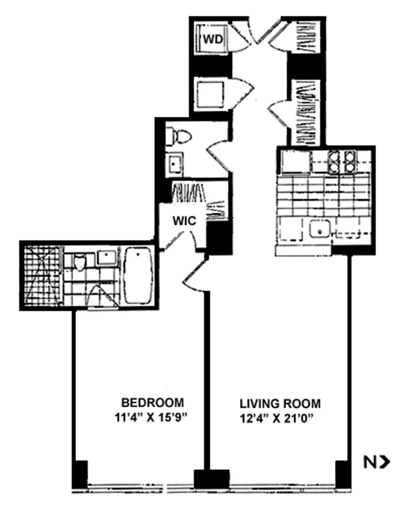 Floorplan for 255 Hudson Street, 2G