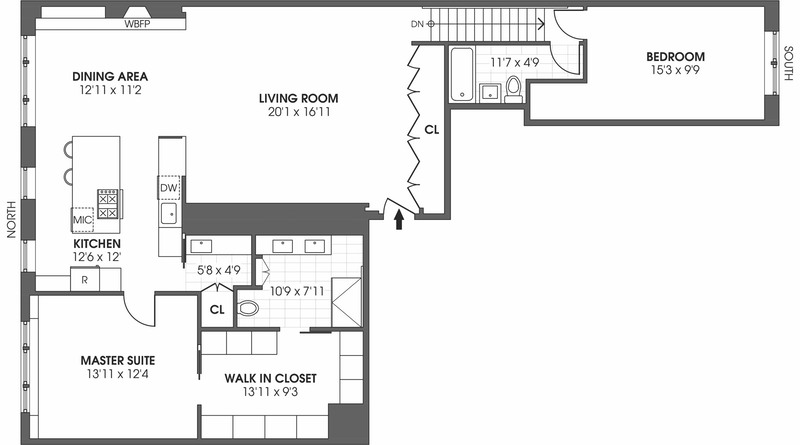 Floorplan for 250 West 15th Street, 4CD