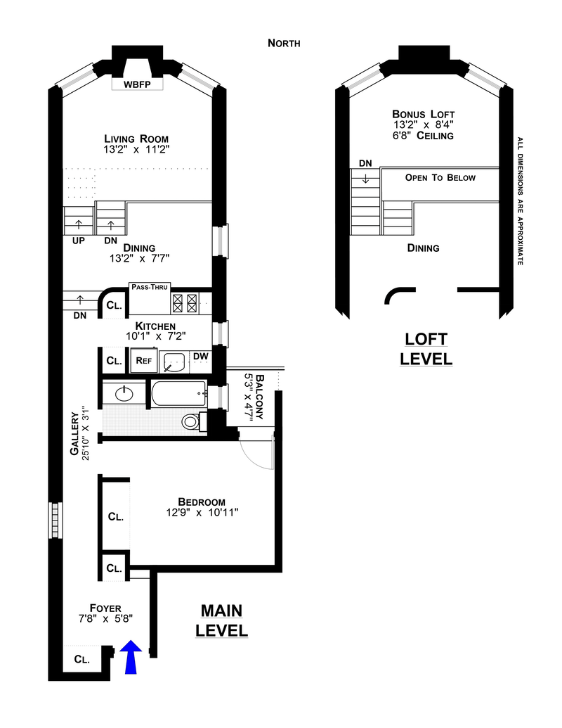 Floorplan for 255 West 92nd Street, 3B