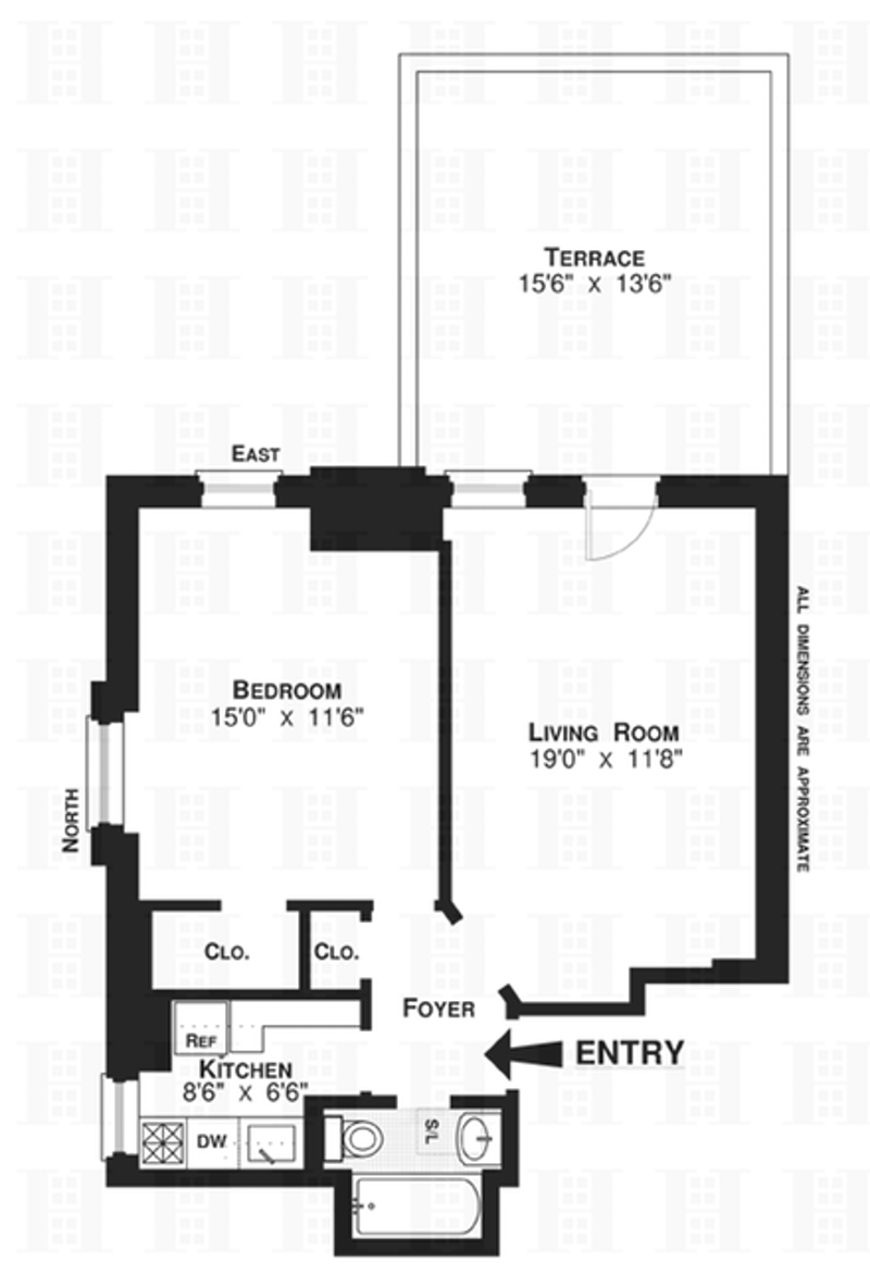 Floorplan for 353 Riverside Drive, 5B
