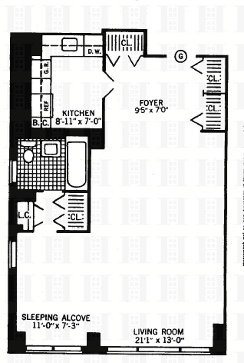 Floorplan for 444 East 75th Street, 4G