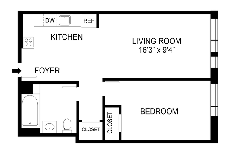 Floorplan for 306 West 142nd Street, 5B