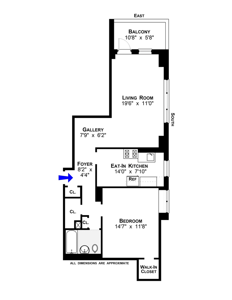 Floorplan for 575 Grand Street