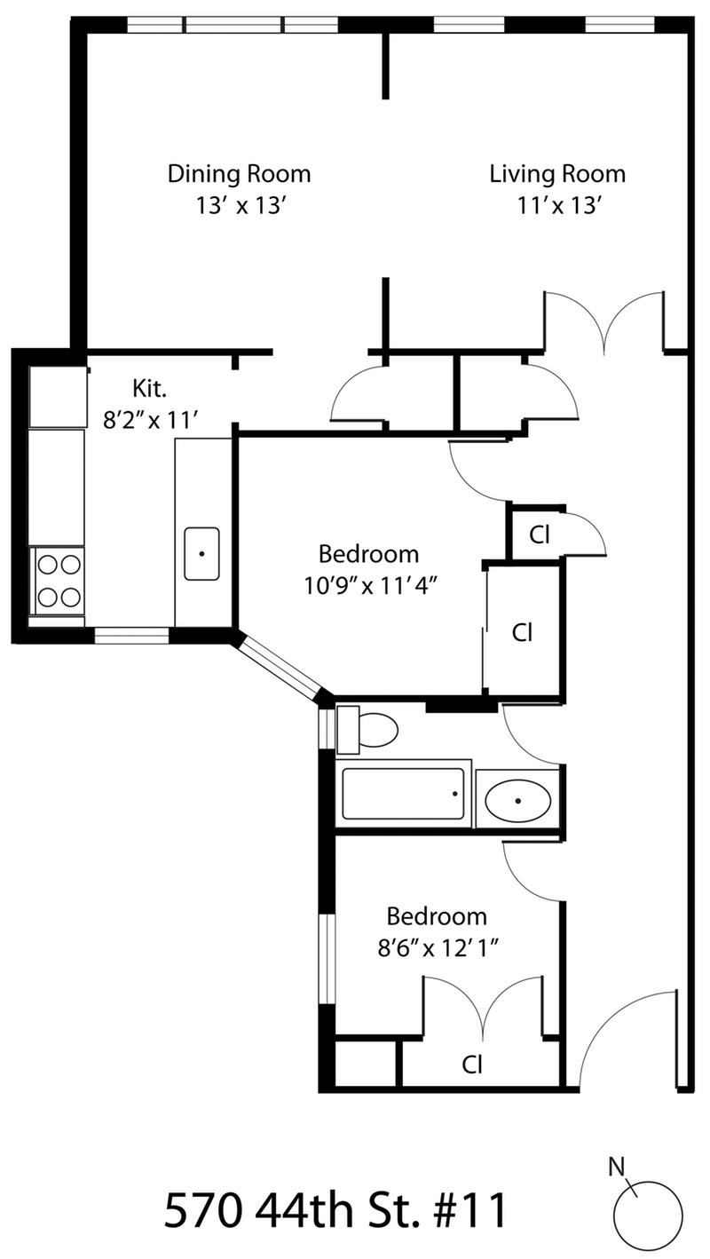 Floorplan for 570 44th Street, 11