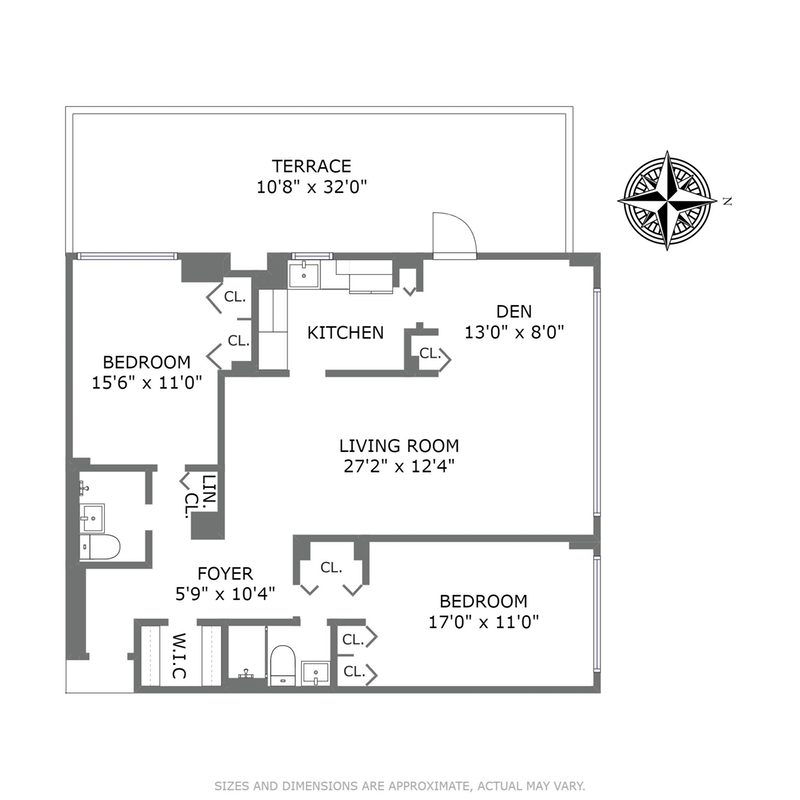 Floorplan for 15 West 72nd Street, 1C