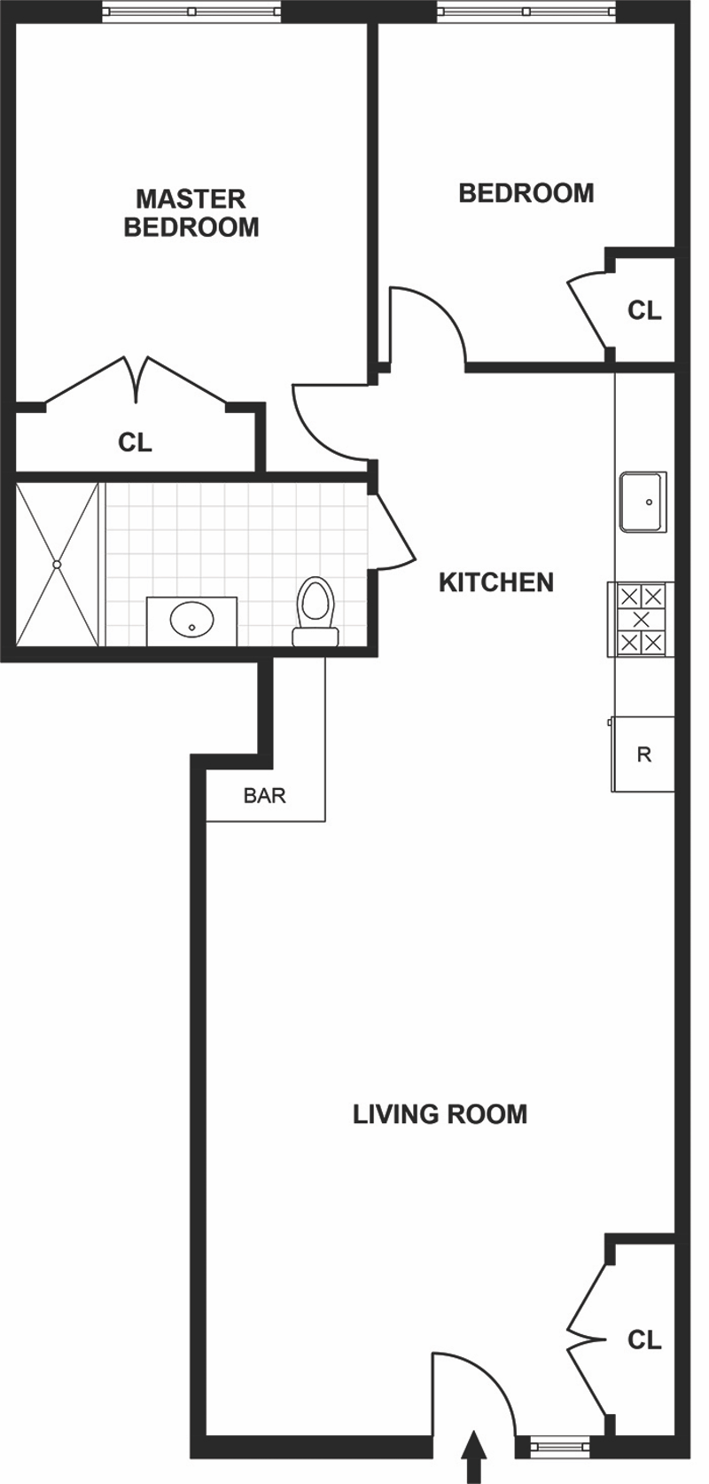 Floorplan for 32 -34 32nd Street