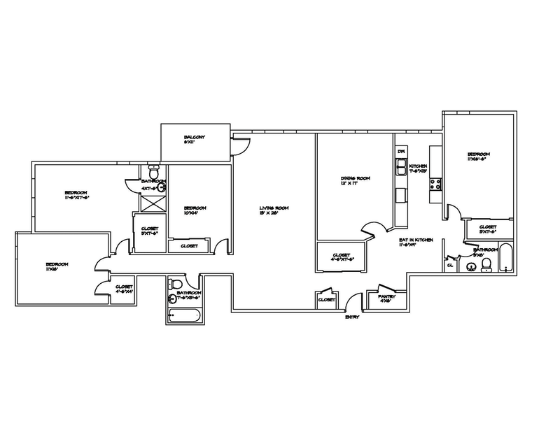 Floorplan for 3515 Henry Hudson Parkway, 12A