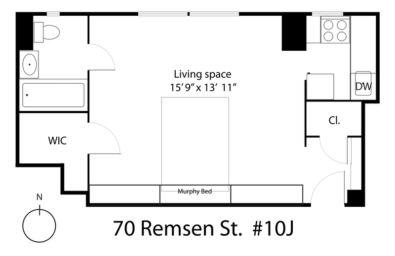 Floorplan for 70 Remsen Street, 10J
