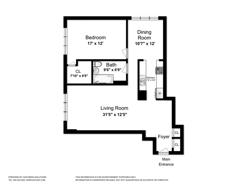 Floorplan for 102 -10 66th Road, 18B