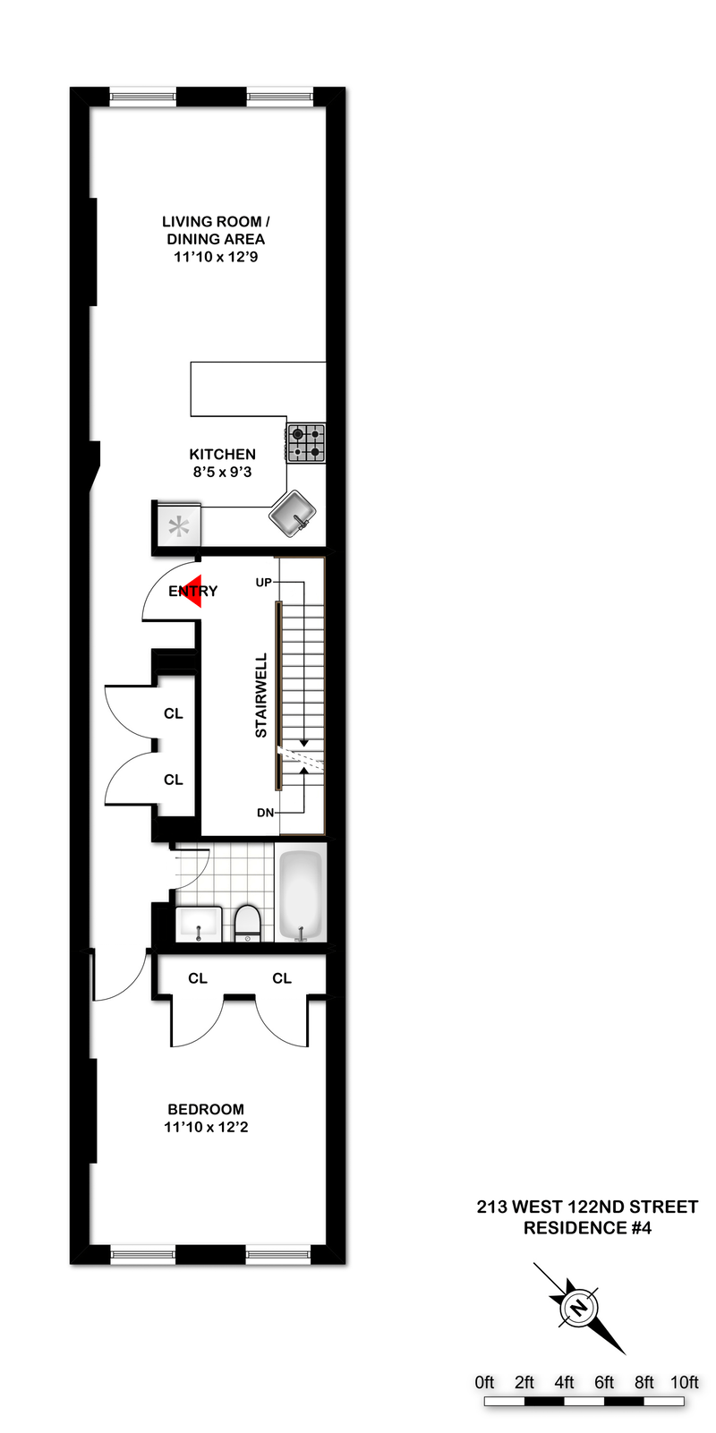 Floorplan for 213 West 122nd Street